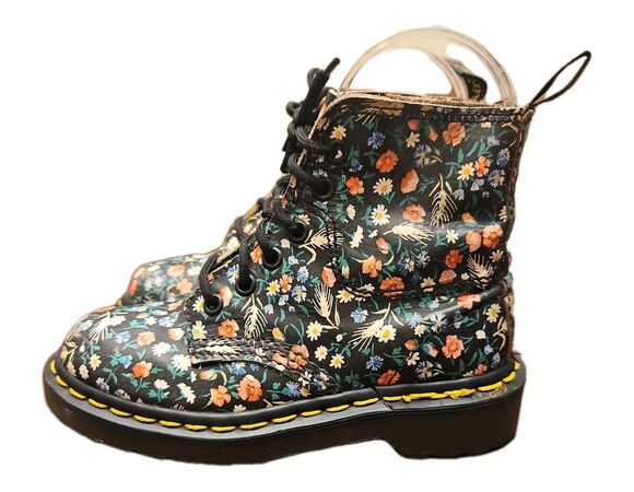 Dr. Martens Other - DR. MARTENS BLACK FLORAL BOOTS MADE IN ENGLAND RARE VINTAGE 13C UK / 1Y US